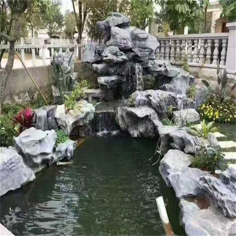 雅安庭院假山鱼池图片